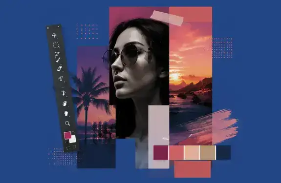 Adobe Photoshop Training Course Philippines hero section design with photo editing visuals, creative graphics, digital design tools, and branding elements.