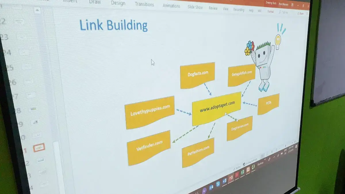 Online SEO training course interface from the Philippines