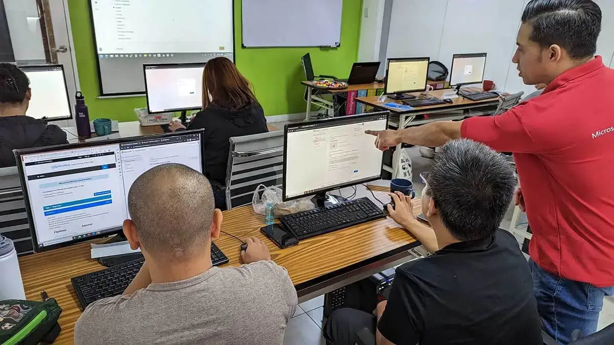 Participants collaborating during a Microsoft Azure bootcamp in the Philippines